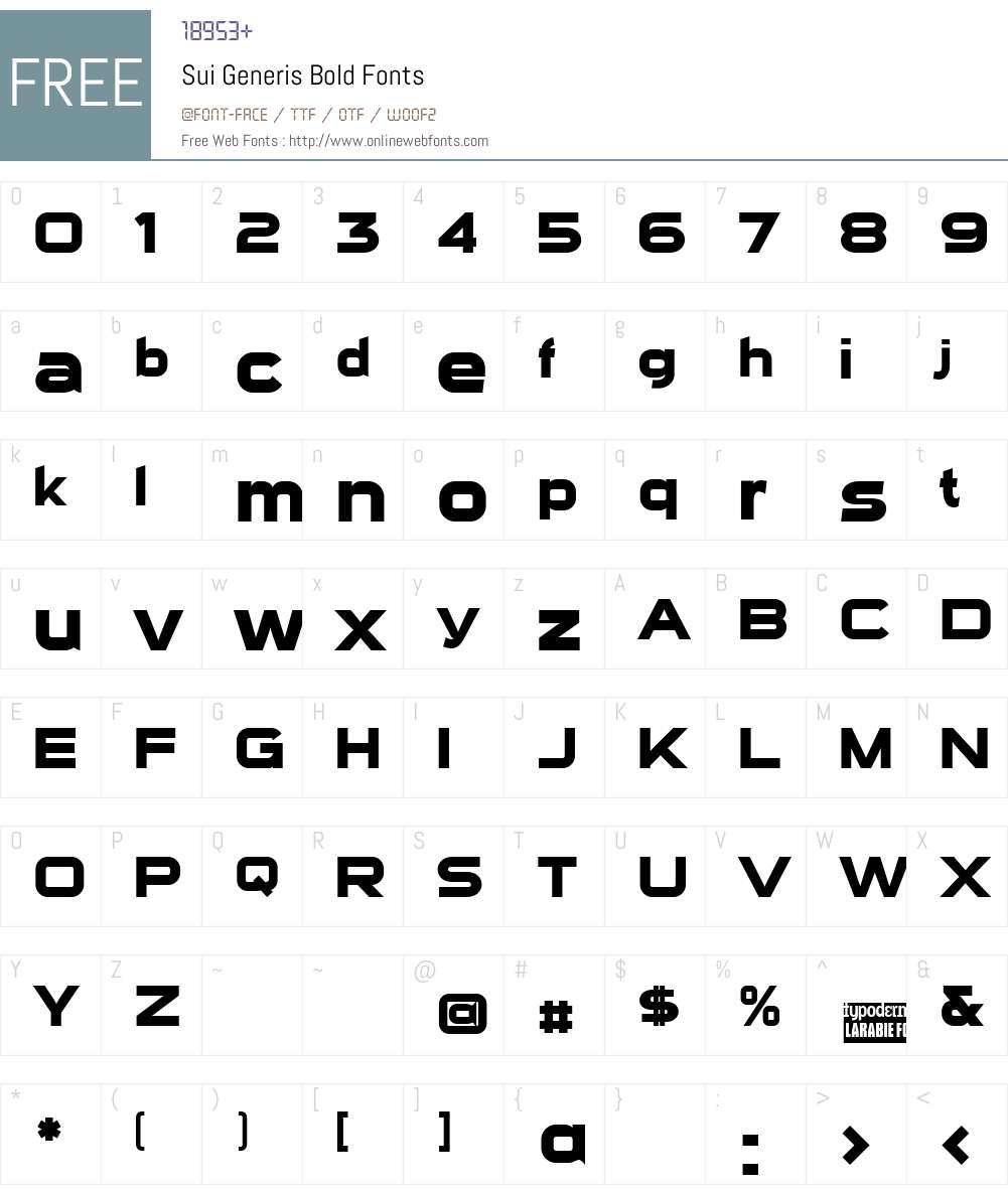 Sui Generis Font Screenshots