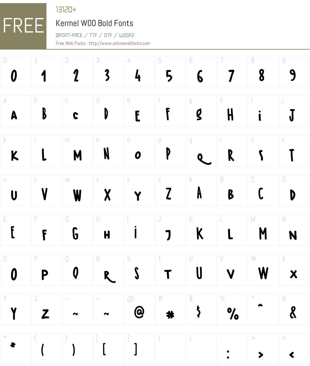 KermelW00-Bold Font Screenshots