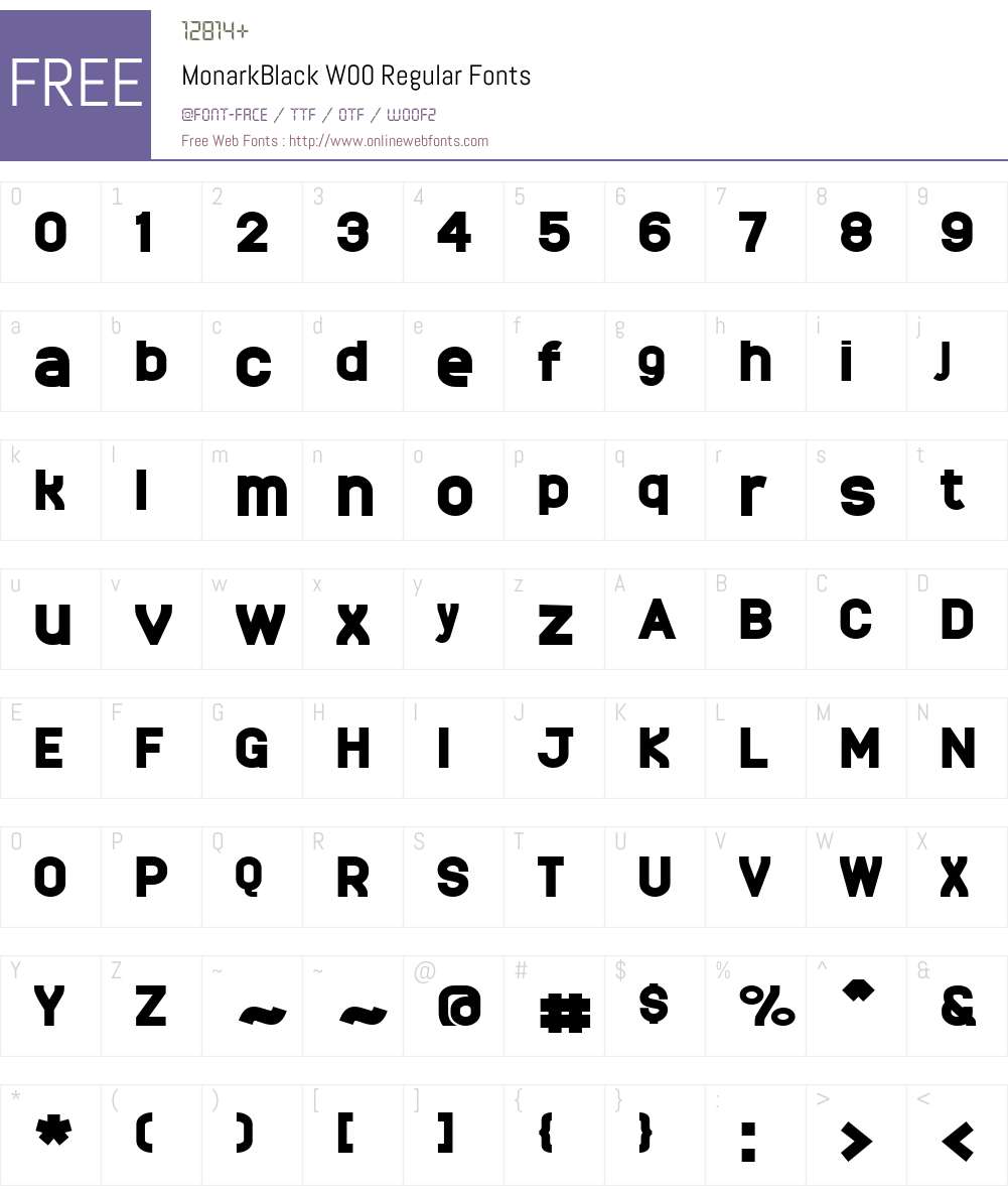 MonarkBlack Font Screenshots