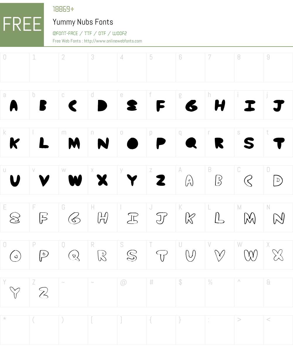 Yummy Nubs Font Screenshots