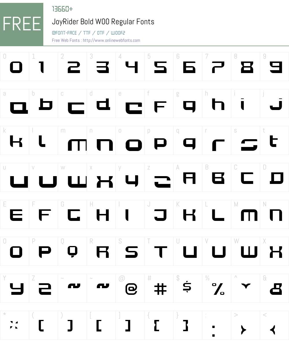 JoyRiderBoldW00-Regular Font Screenshots