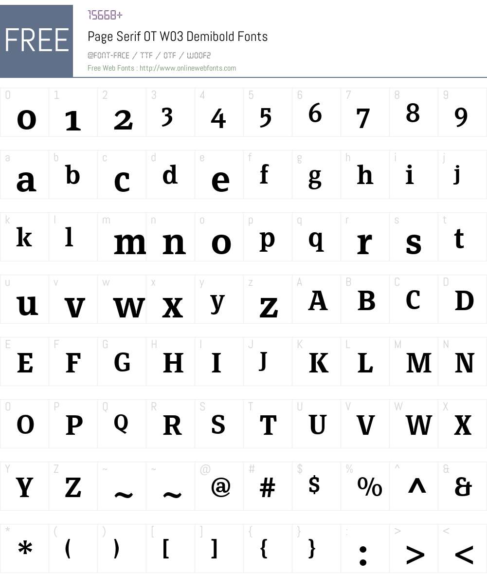 FF Page Serif Font Screenshots