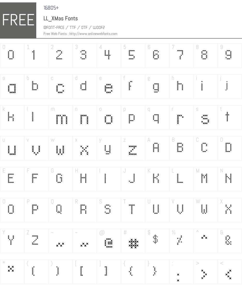 LL_XMas Font Screenshots