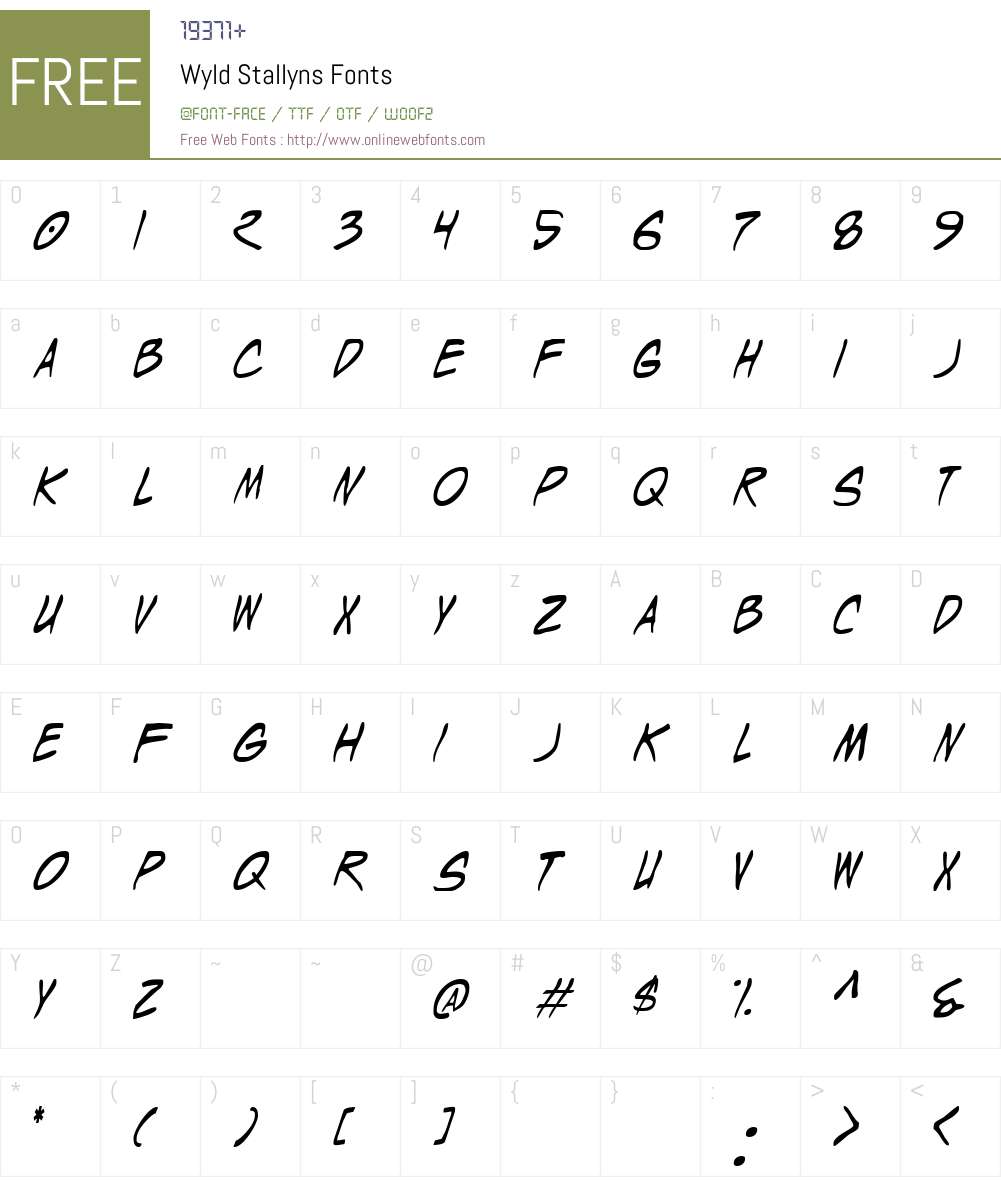 Wyld Stallyns Font Screenshots