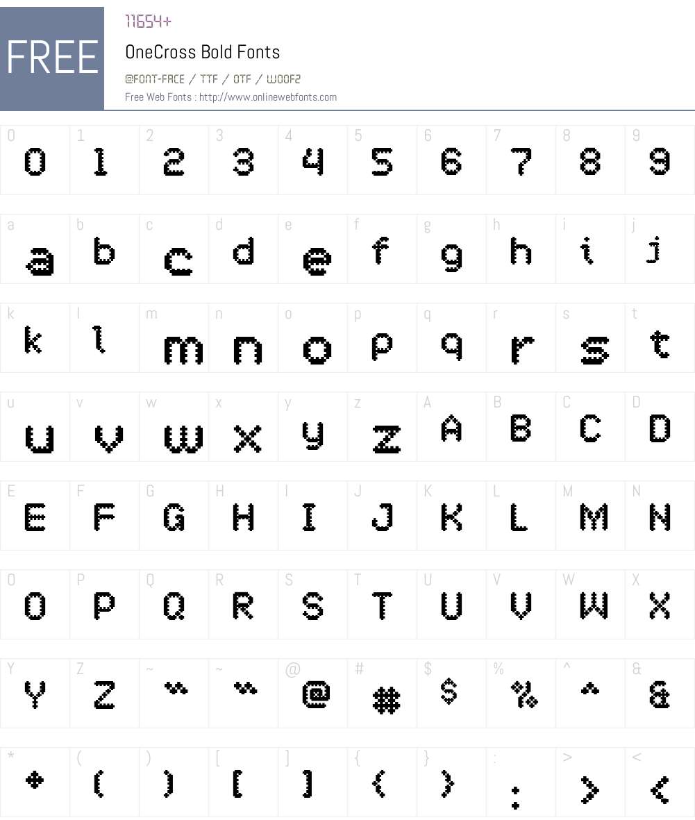 OneCross Font Screenshots