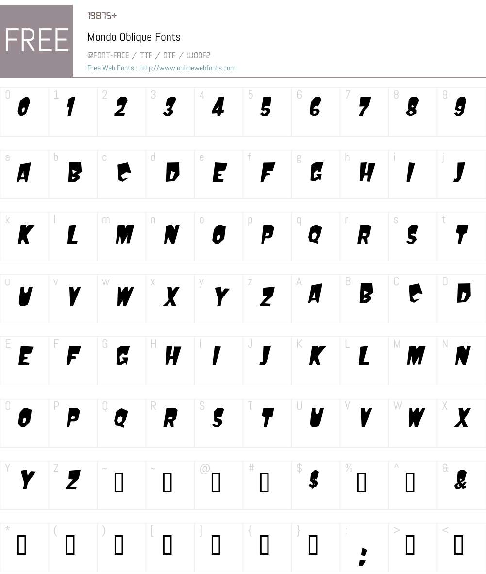 Mondo Font Screenshots