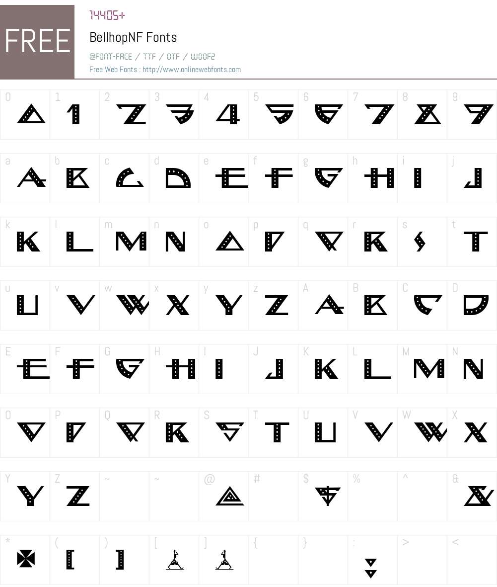 BellhopNF Font Screenshots