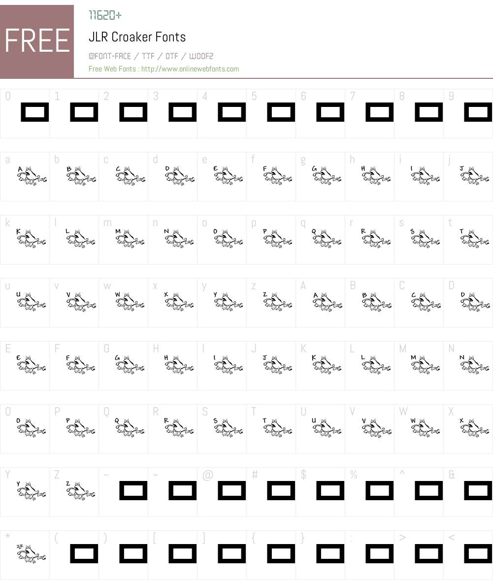 JLR Croaker Font Screenshots