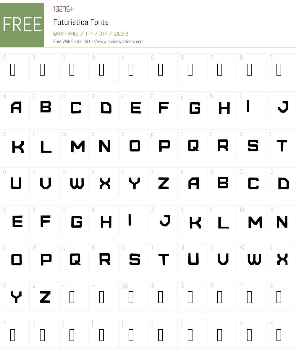 Futuristica Font Screenshots