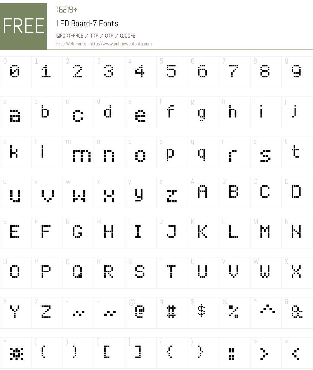 LED Board-7 Font Screenshots