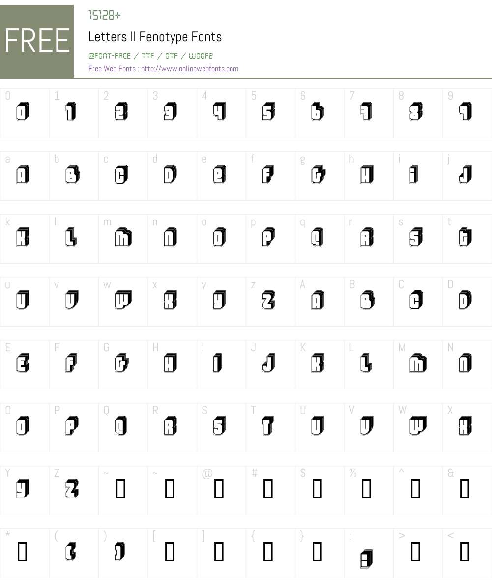 Letters II Font Screenshots