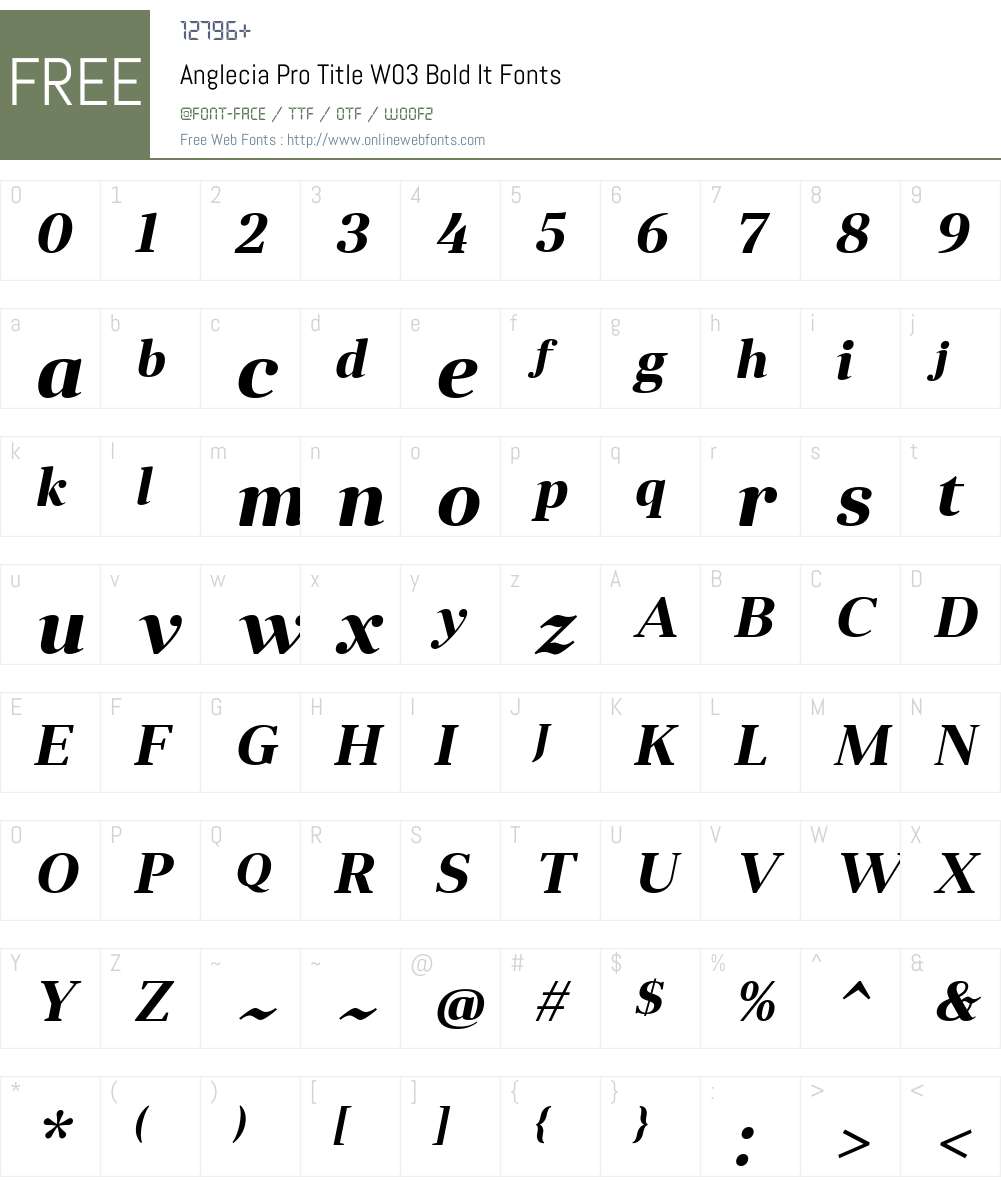 Anglecia Pro Font Screenshots