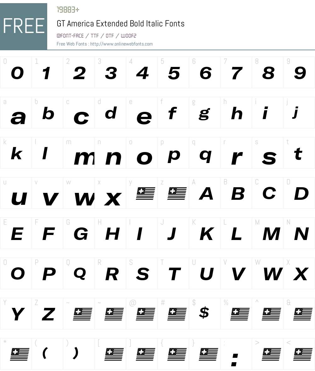 GT America Extended Bold Font Screenshots