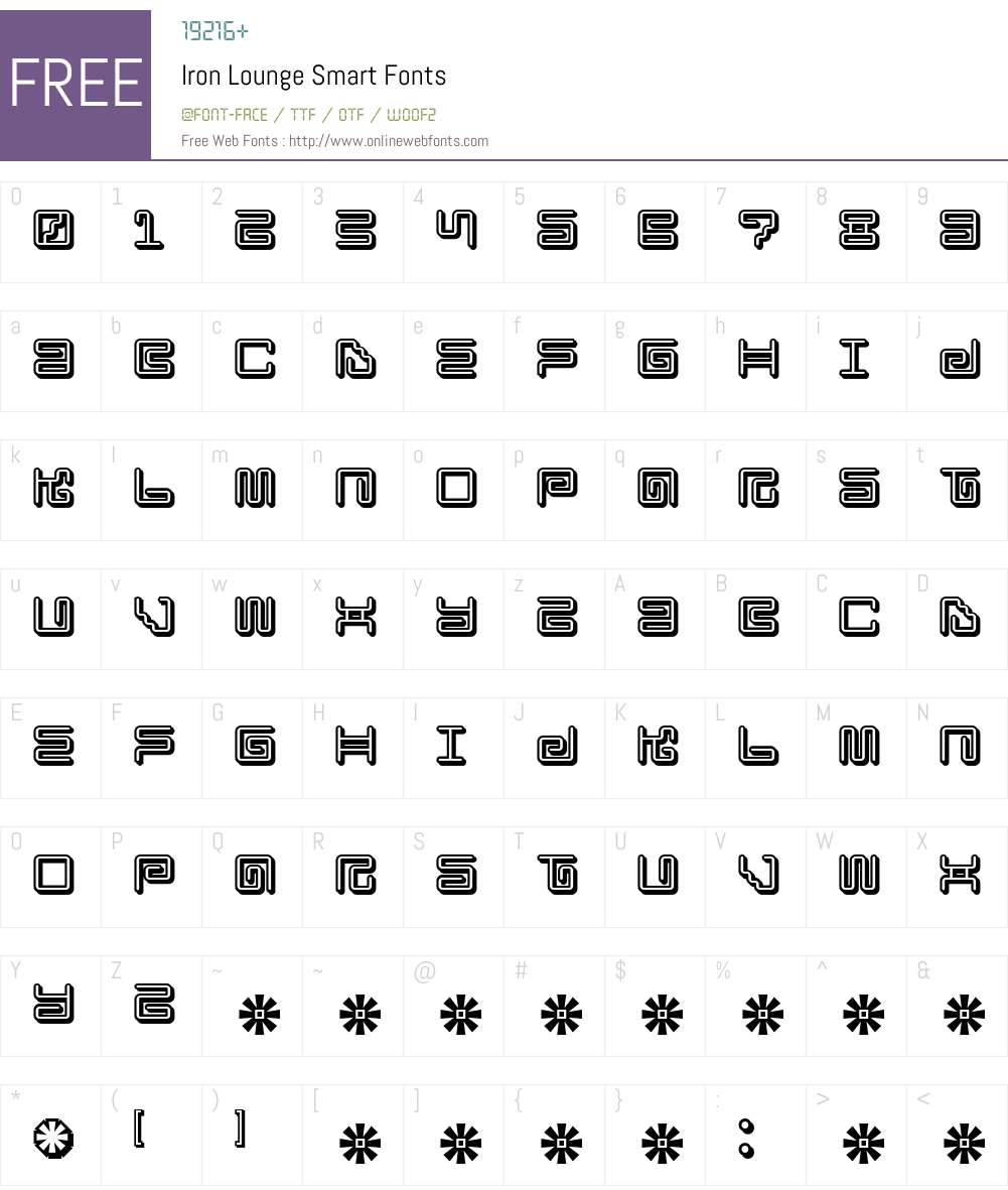 Iron Lounge Smart Font Screenshots