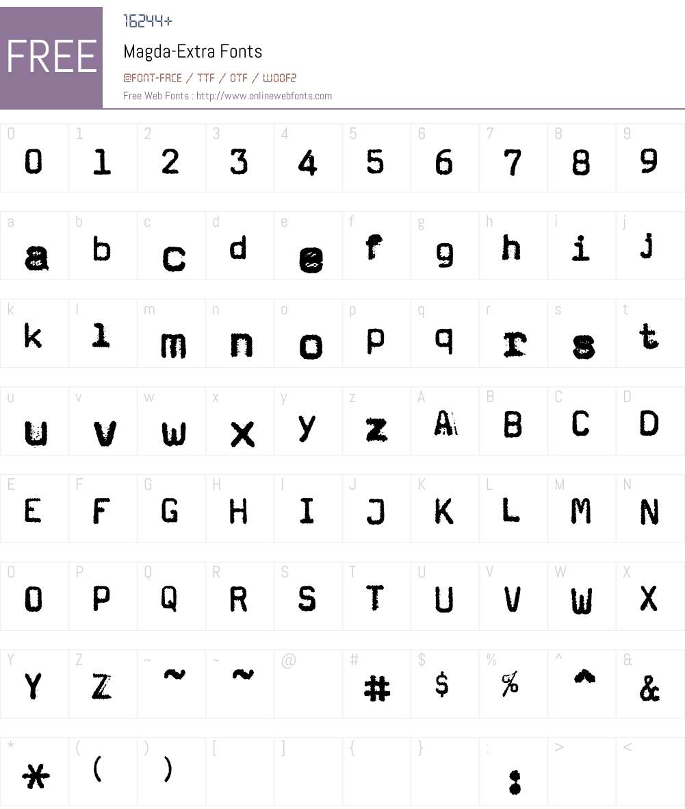Magda Font Screenshots