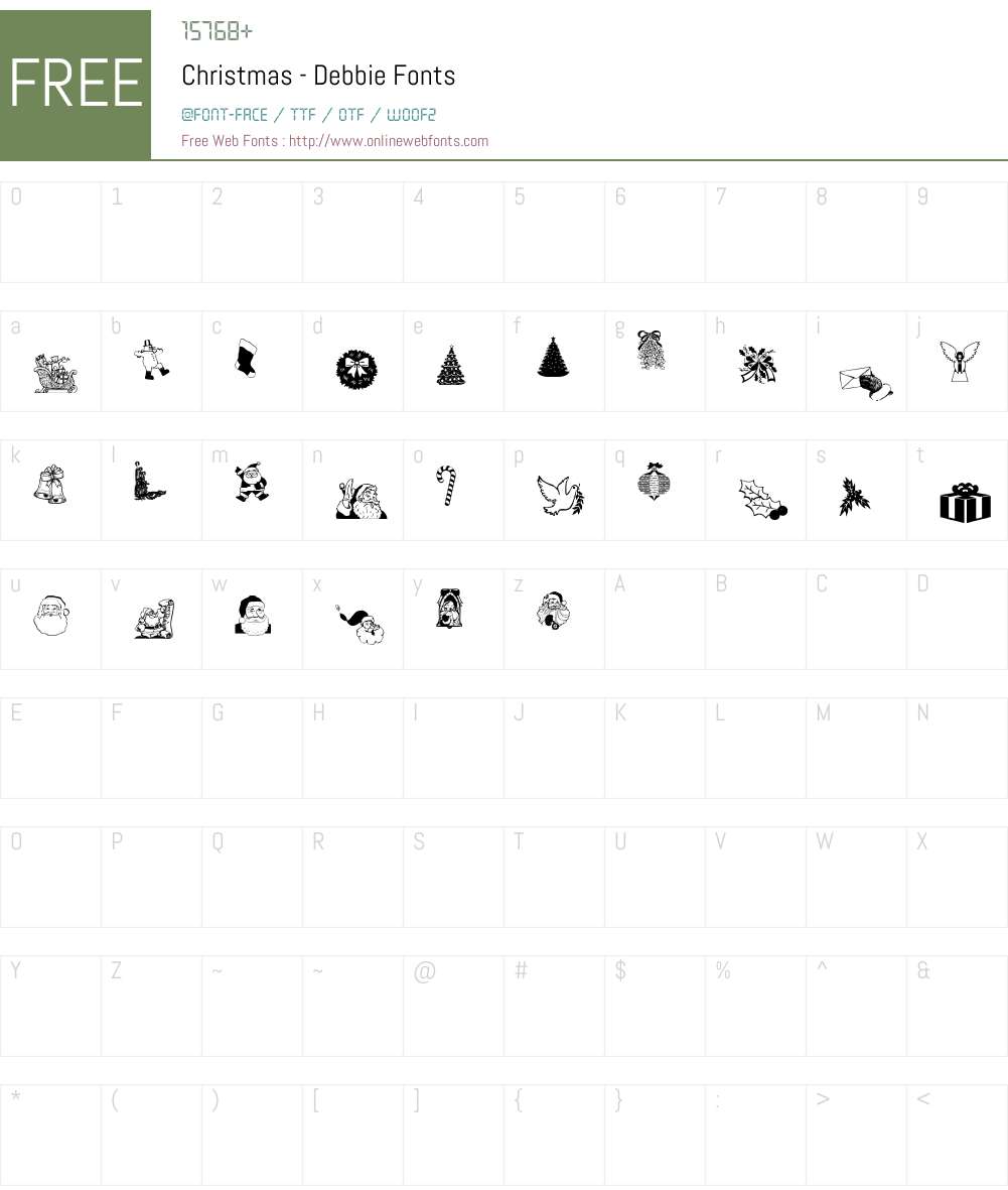 Christmas - Debbie Font Screenshots