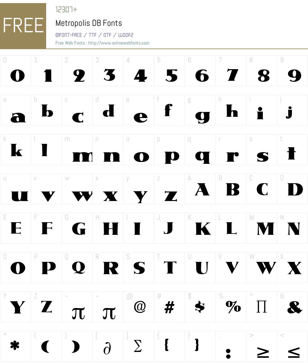 Metropolis DB Font Screenshots
