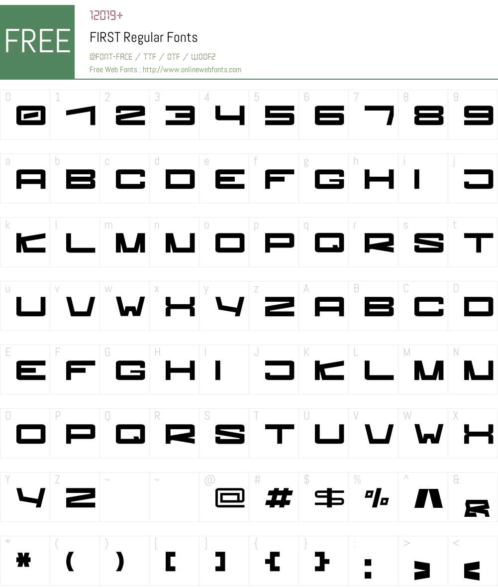 FIRST 1.000 Fonts Free Download - OnlineWebFonts.COM