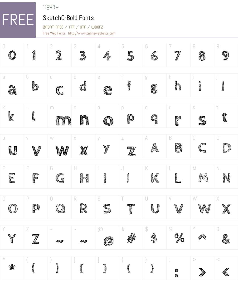 SketchC Font Screenshots