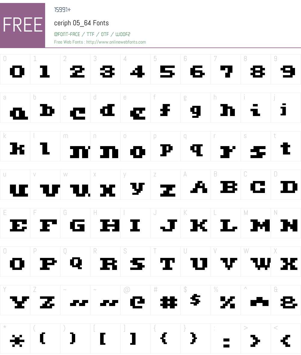 ceriph 05_64 Font Screenshots