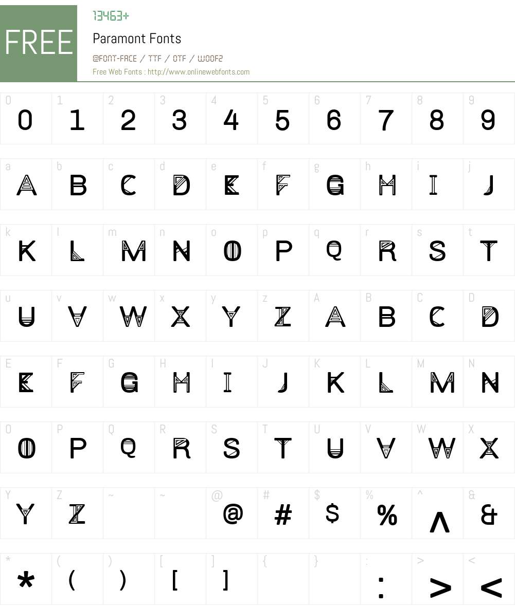 Paramont Font Screenshots