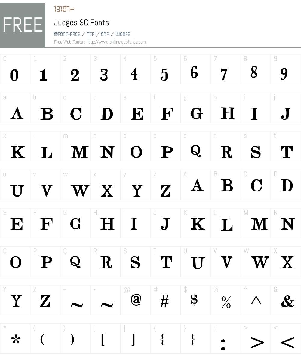 Judges Font Screenshots