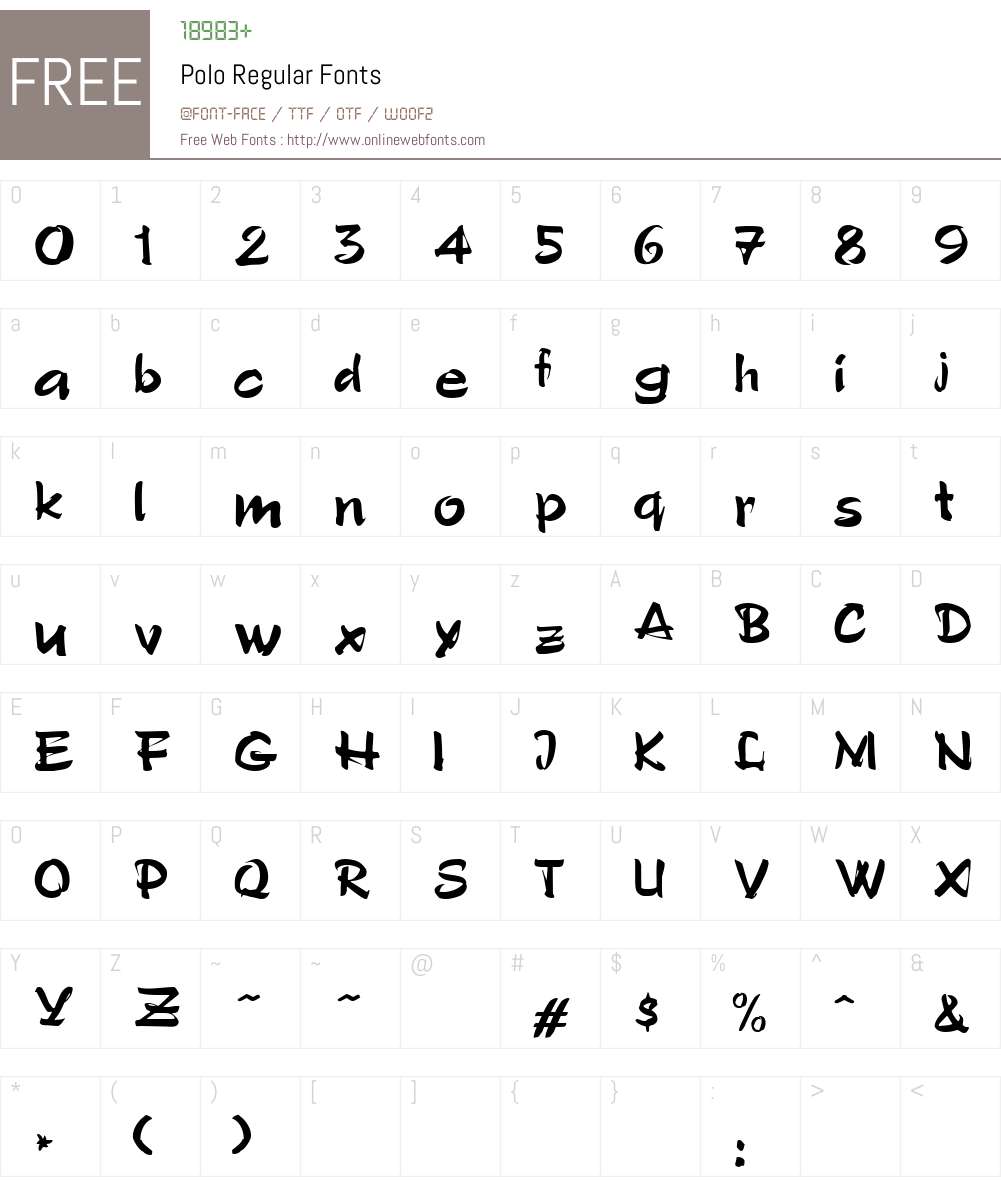 Polo Font Screenshots