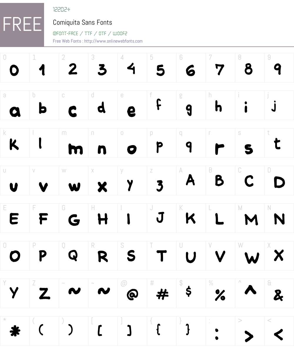Comiquita Sans Font Screenshots