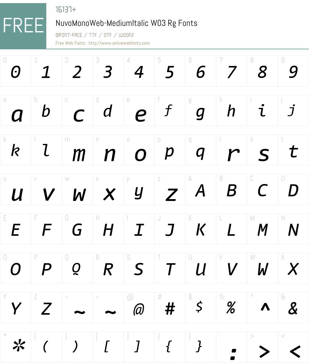 FF Nuvo Mono Font Screenshots