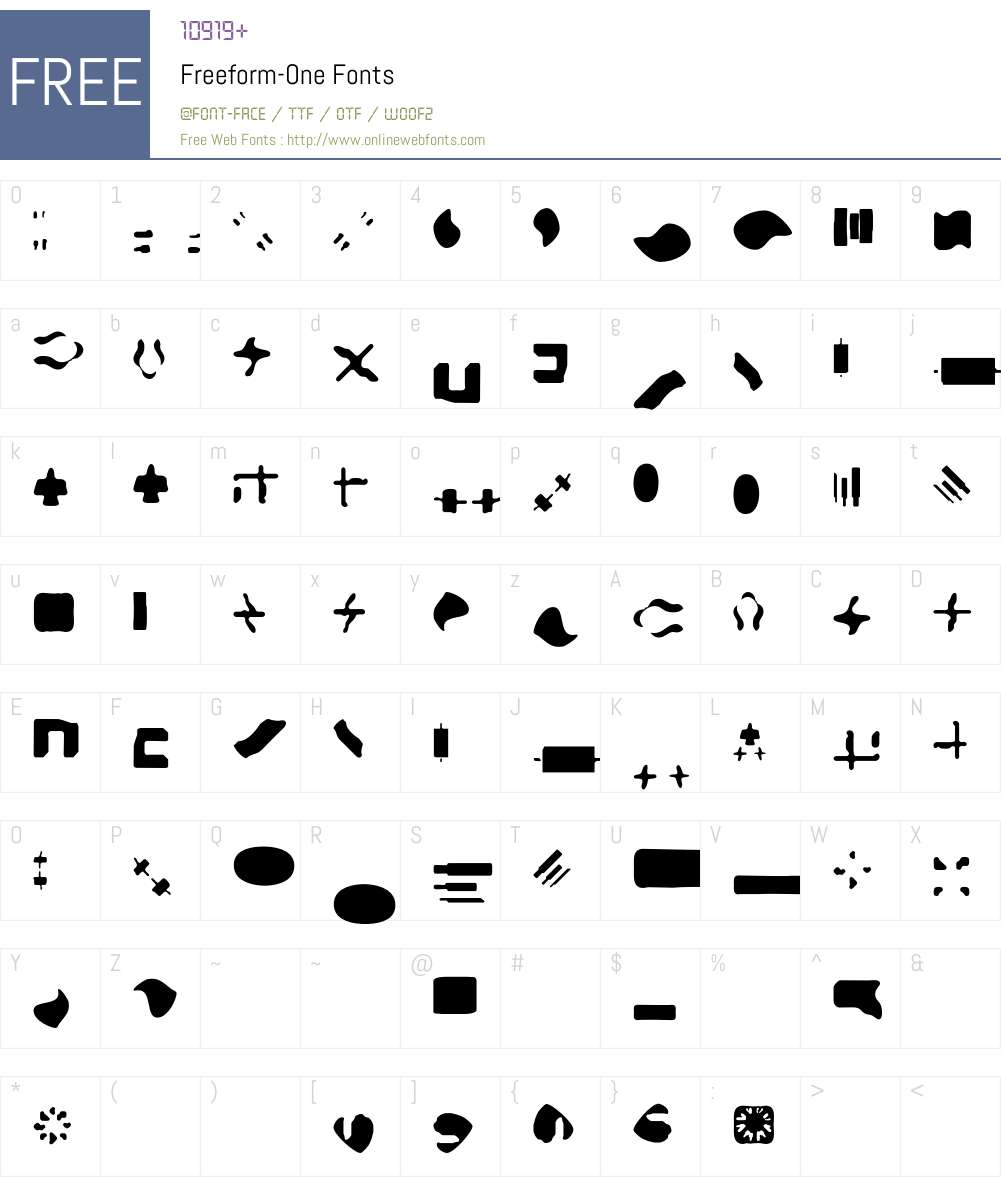Freeform Font Screenshots