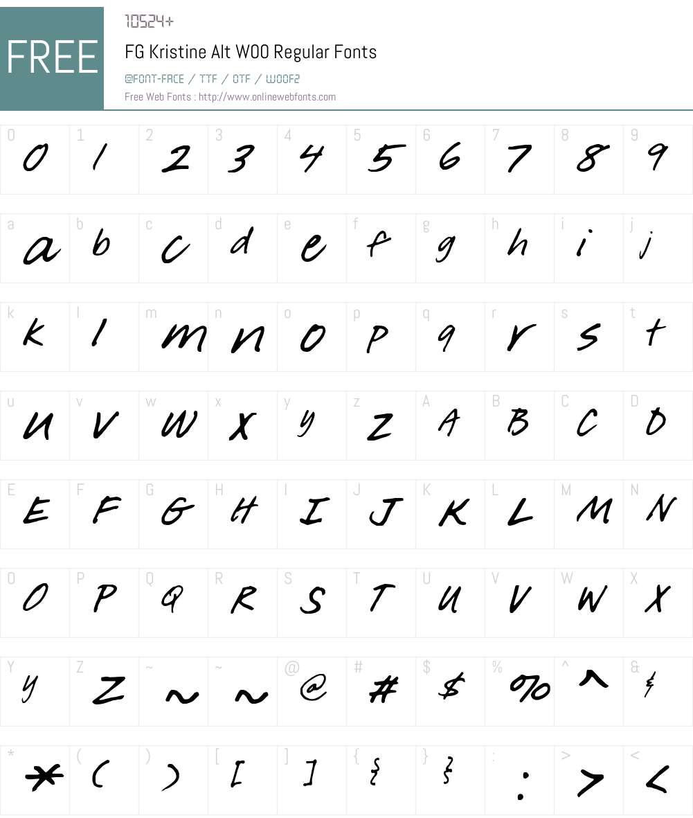 FGKristineAltW00-Regular Font Screenshots