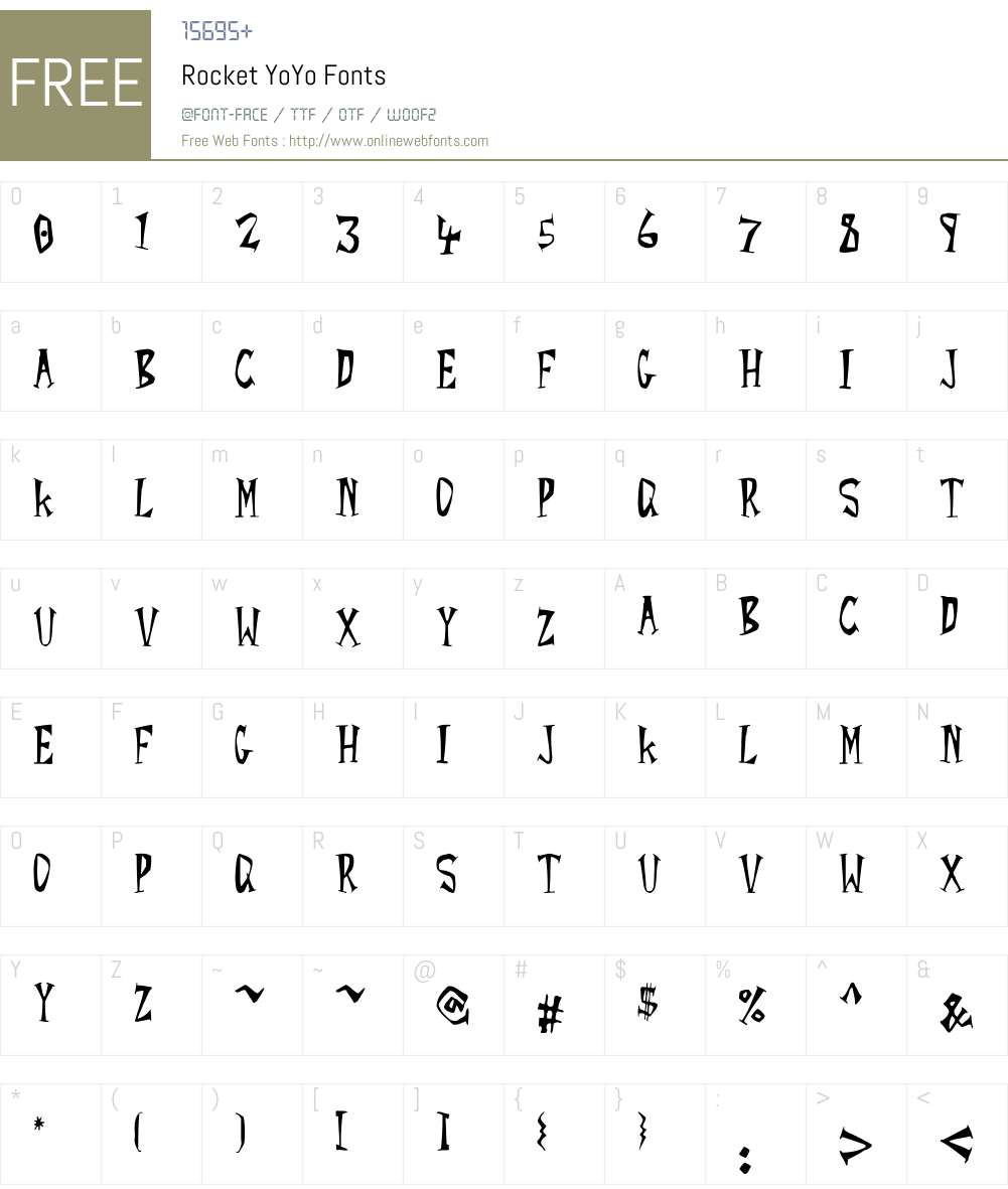 Rocket YoYo Font Screenshots