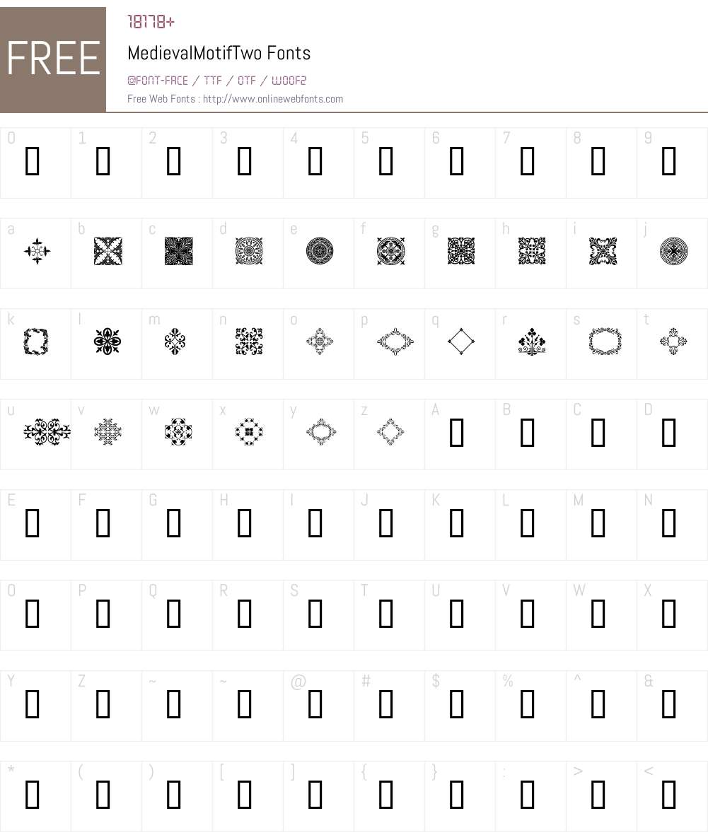 MedievalMotifTwo Font Screenshots