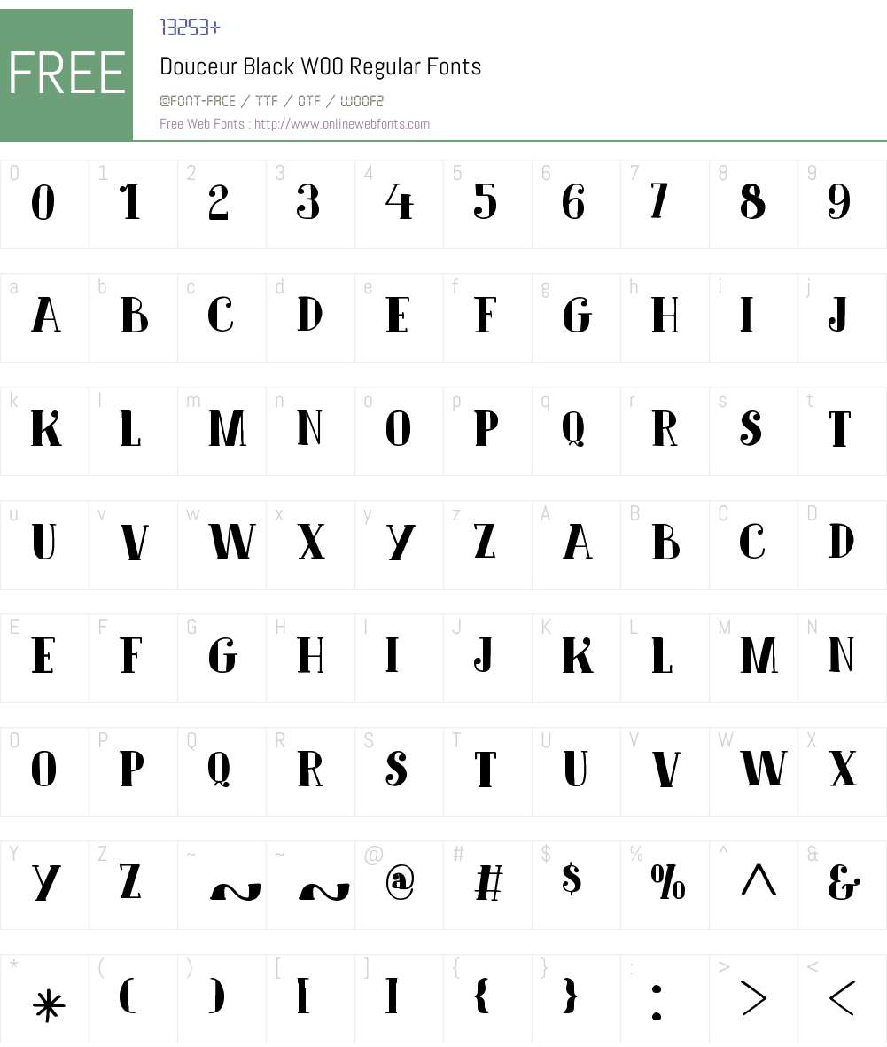 DouceurBlackW00-Regular Font Screenshots