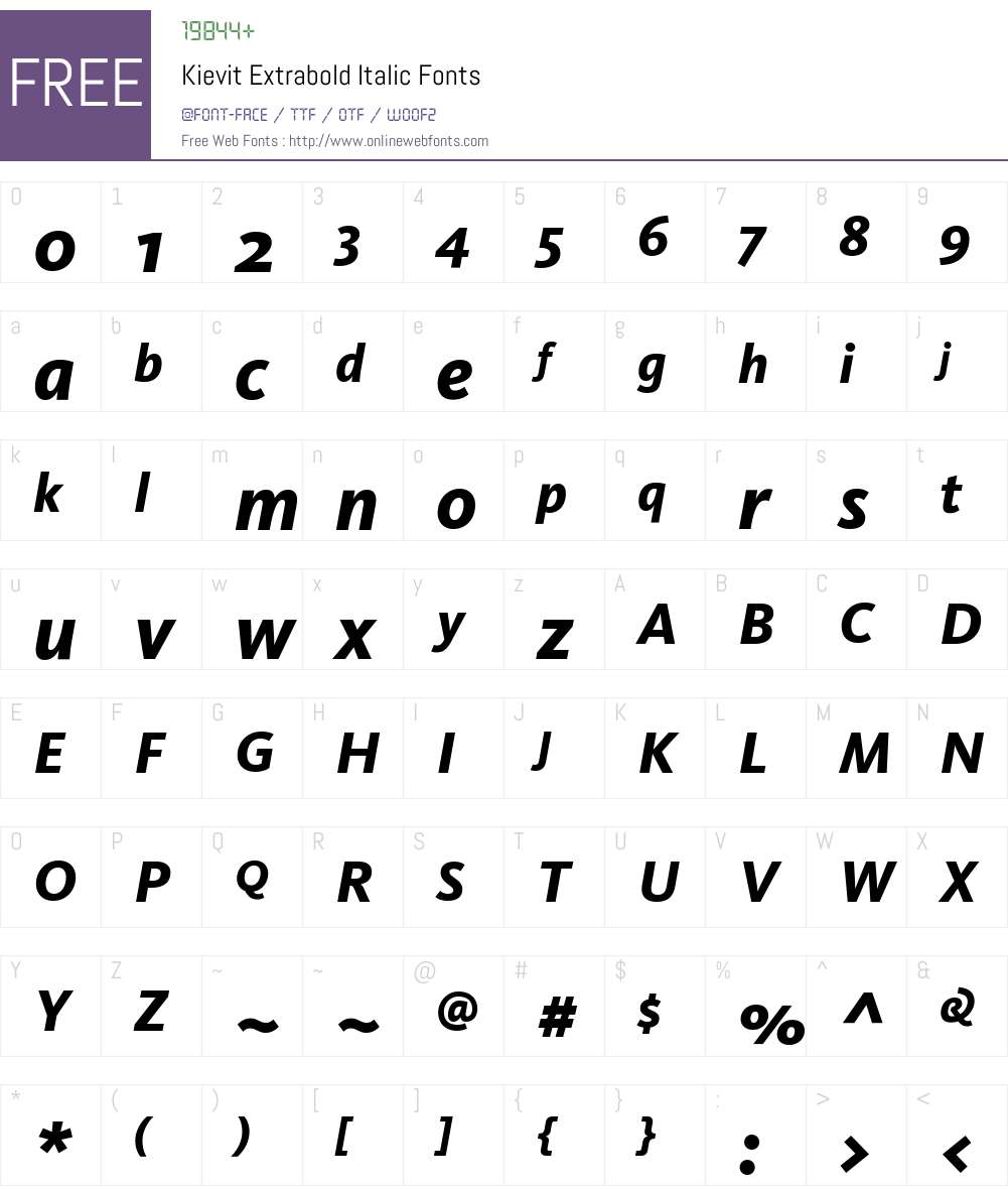 Kievit Font Screenshots