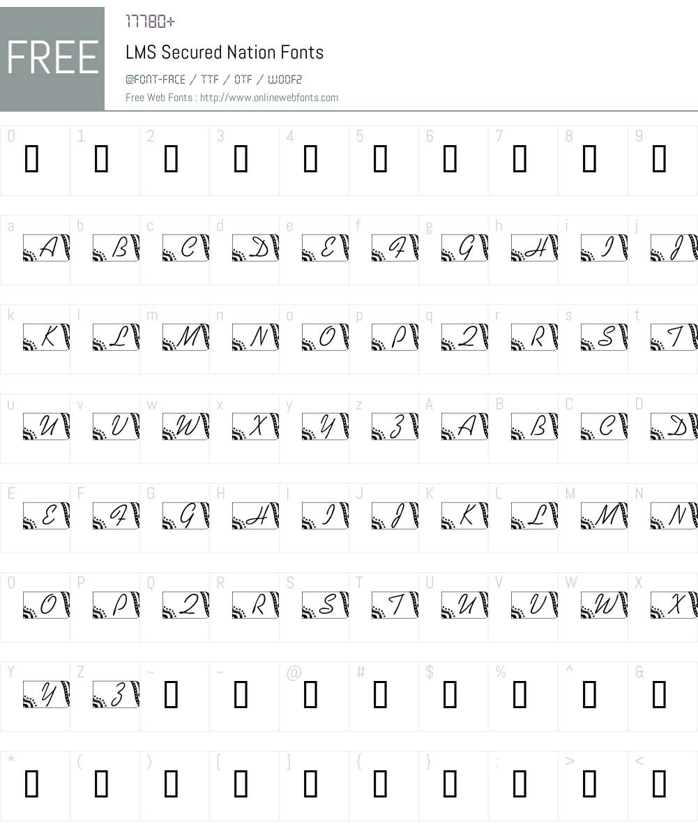 LMS Secured Nation Font Screenshots