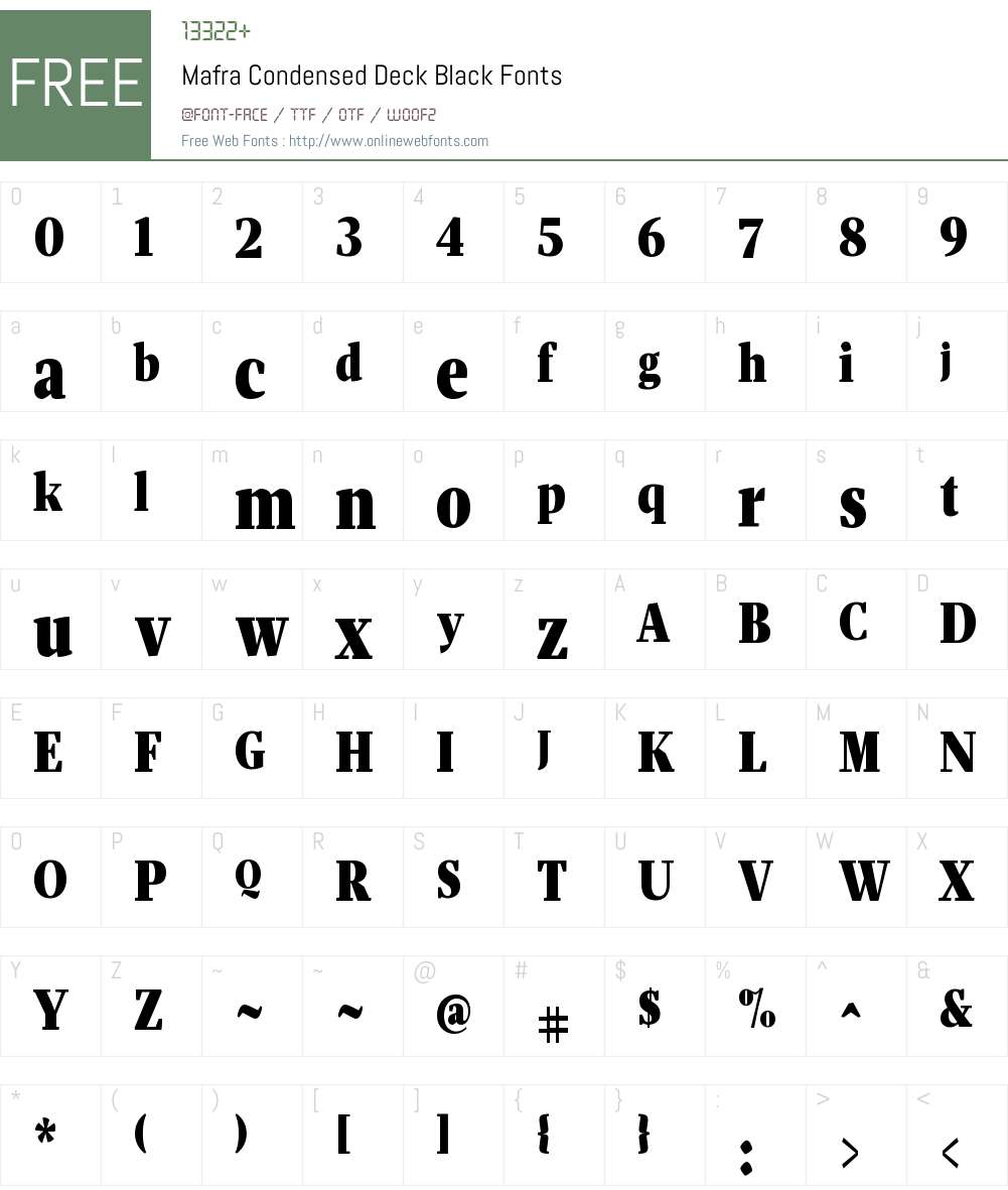 Mafra Condensed Deck Black Font Screenshots