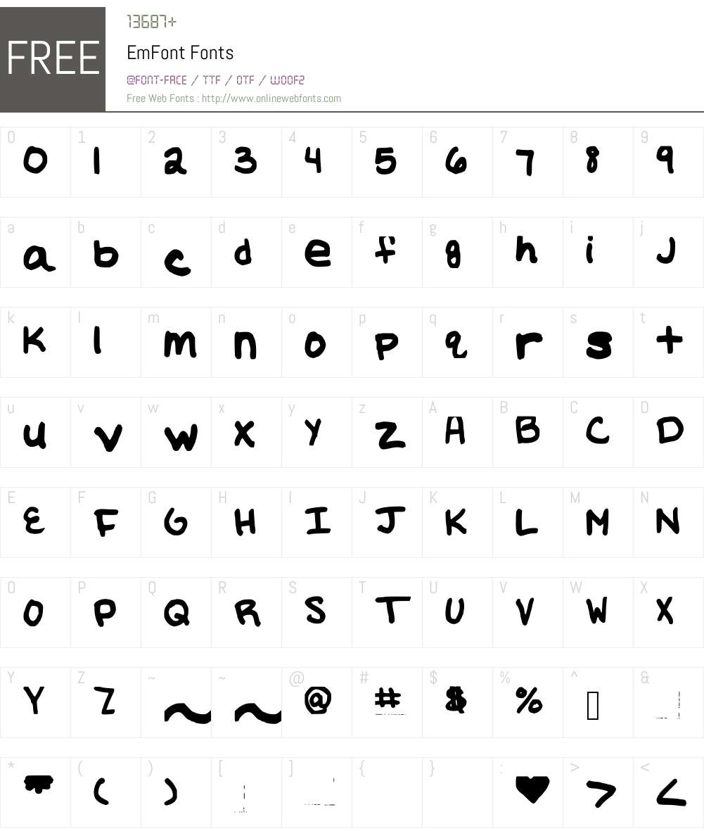 EmFont Font Screenshots
