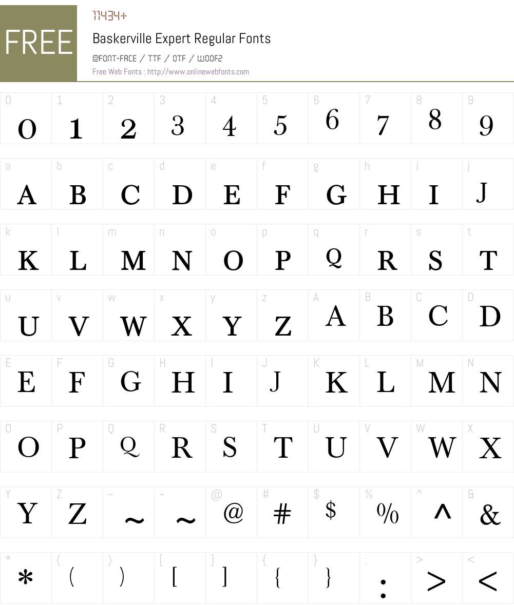 Baskerville Expert BQ Font Screenshots