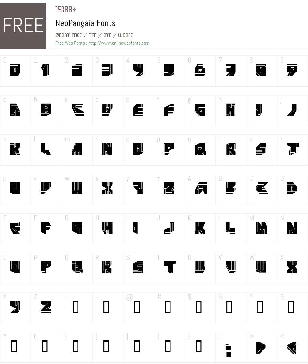NeoPangaia Font Screenshots