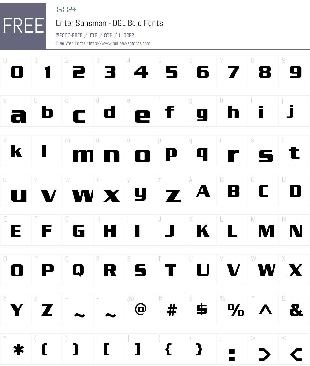 Enter Sansman 1. Font Screenshots