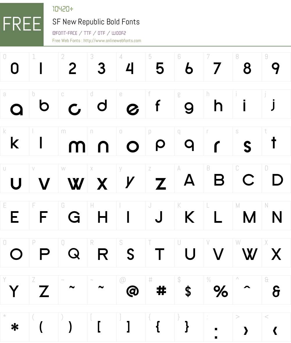 SF New Republic Font Screenshots