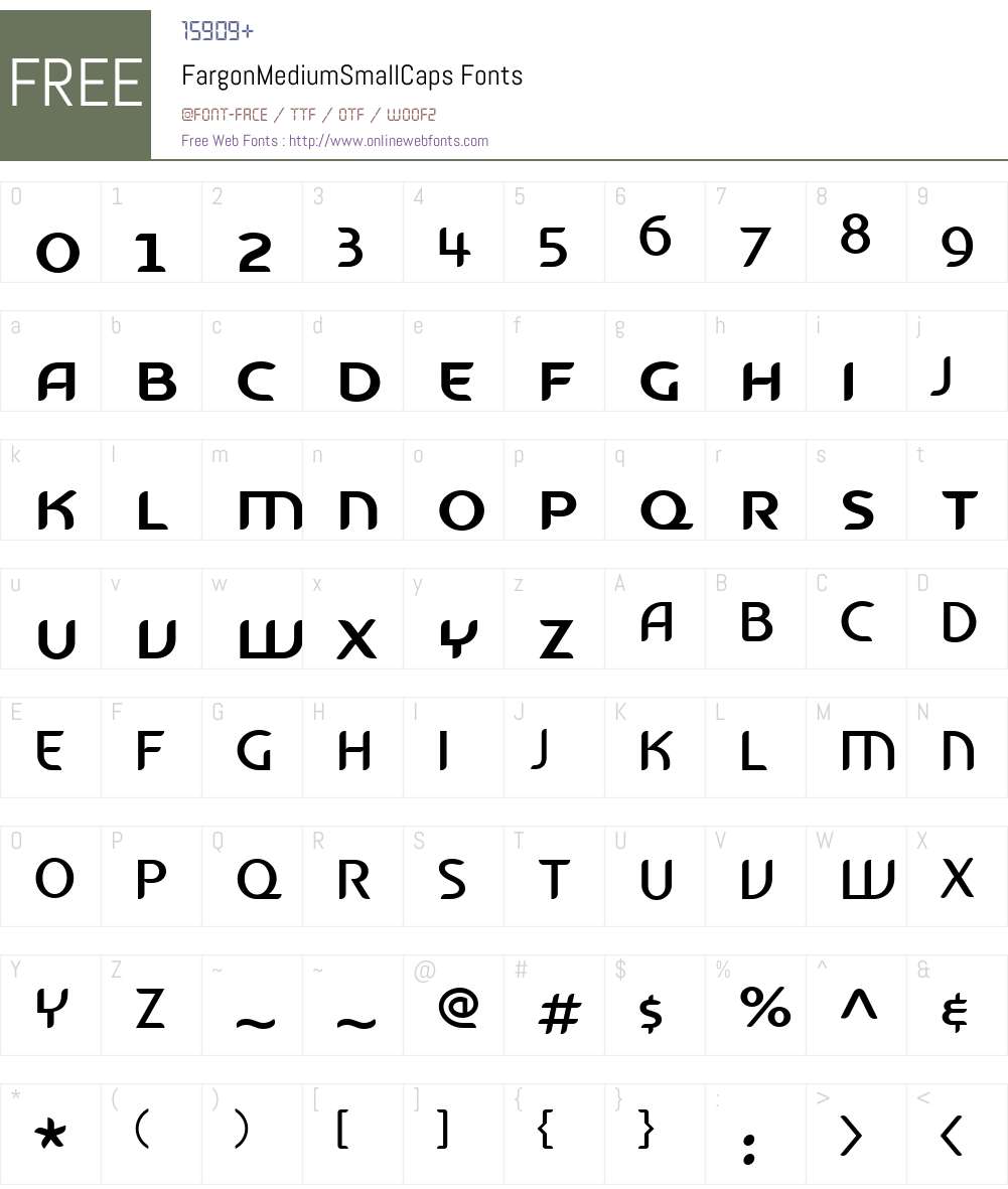 FargonW00-MediumSC Font Screenshots