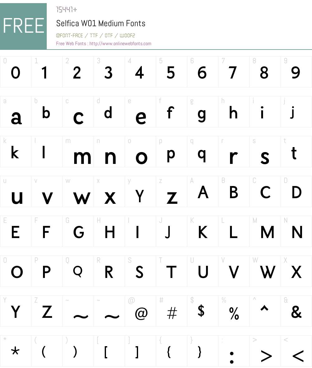 SelficaW01-Medium Font Screenshots