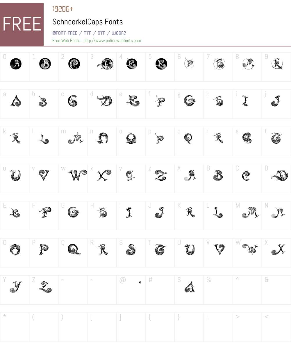 SchnoerkelCaps Font Screenshots