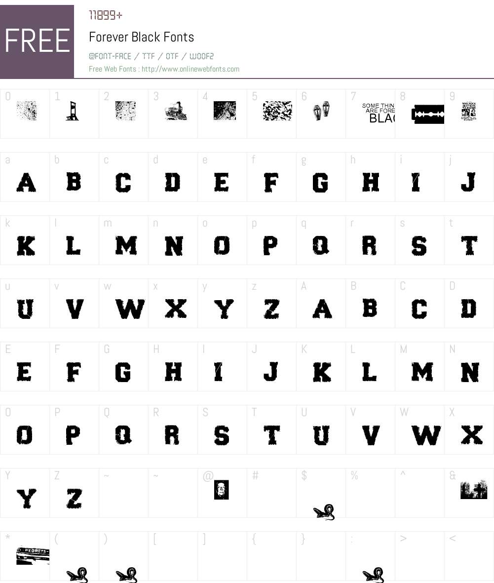 Forever Black Font Screenshots