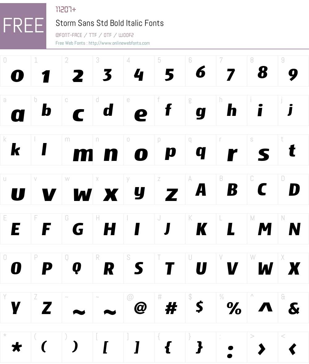 Storm Sans Std Font Screenshots