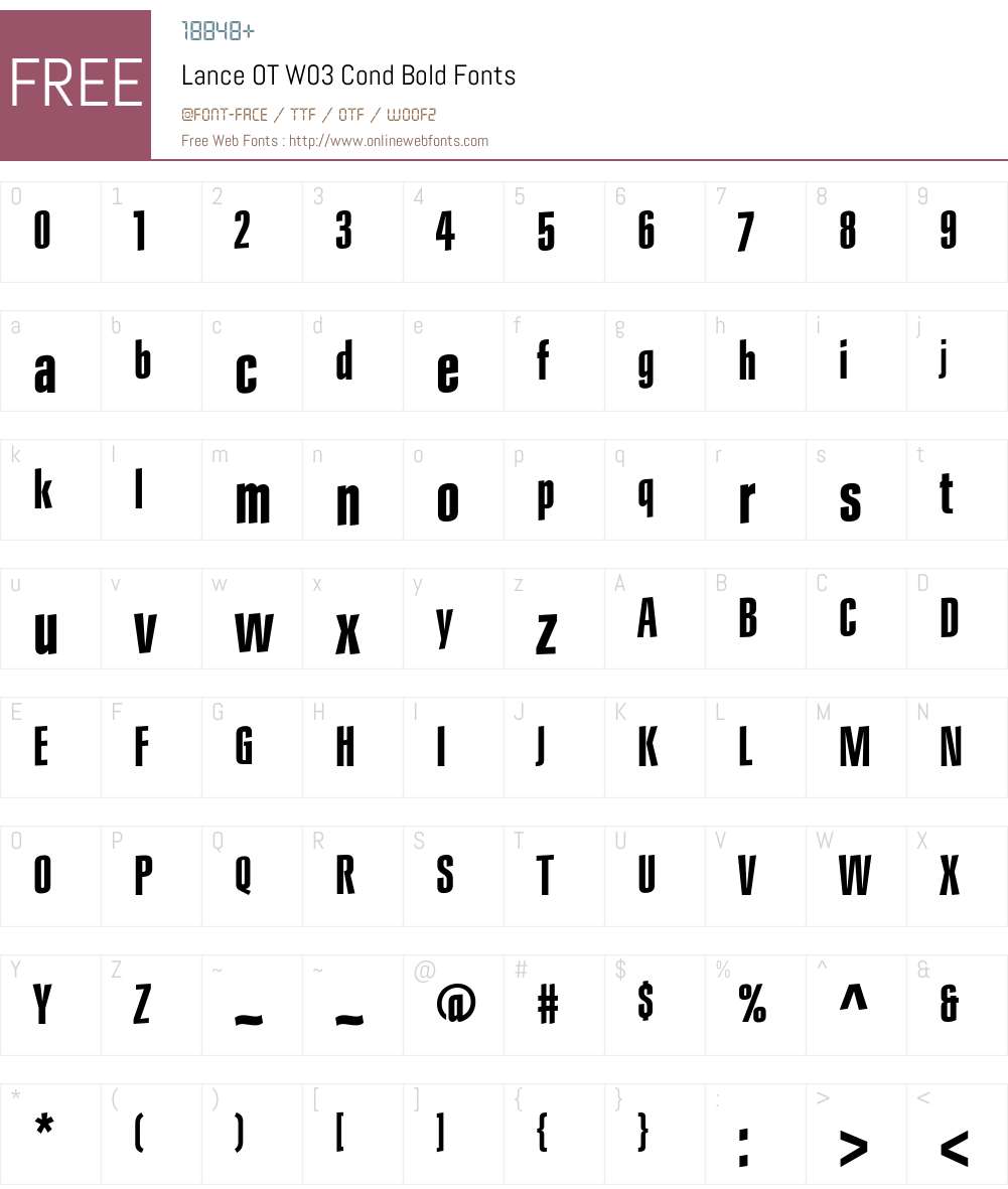 FF Lancé Font Screenshots
