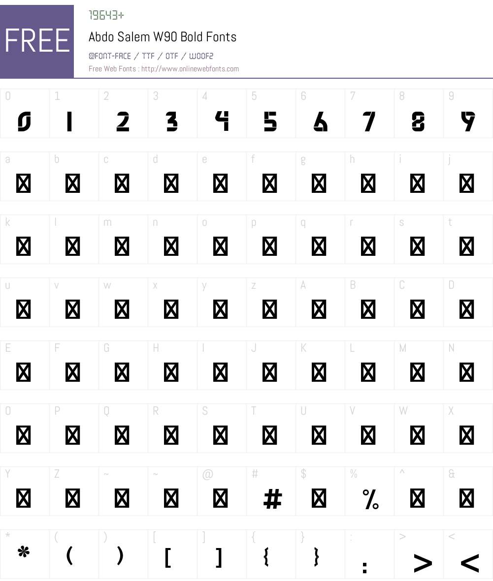 Abdo Salem Font Screenshots