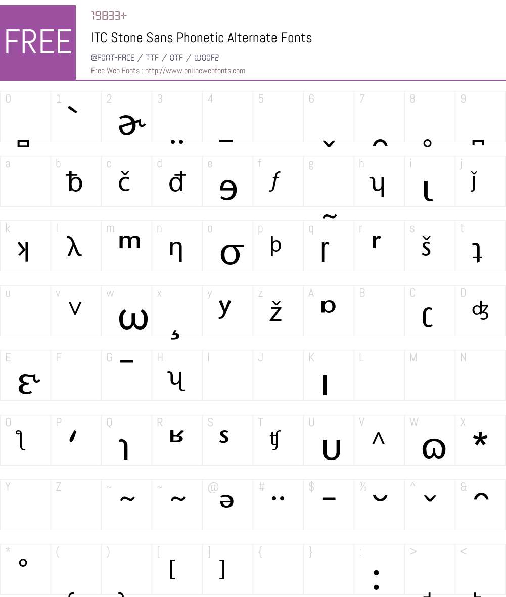 ITC Stone Sans Font Screenshots